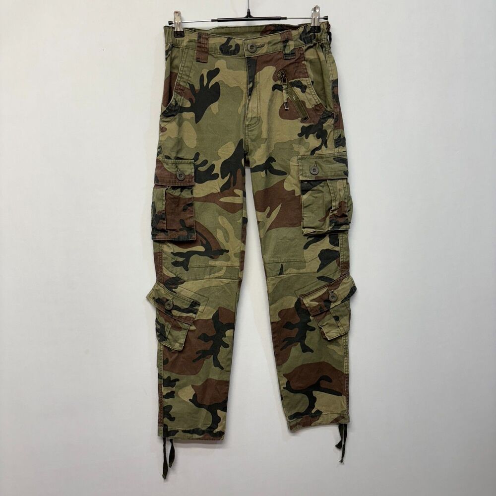 Mustway Women Utility Cargo Camo Pants Size 2 Army Style C062 -5